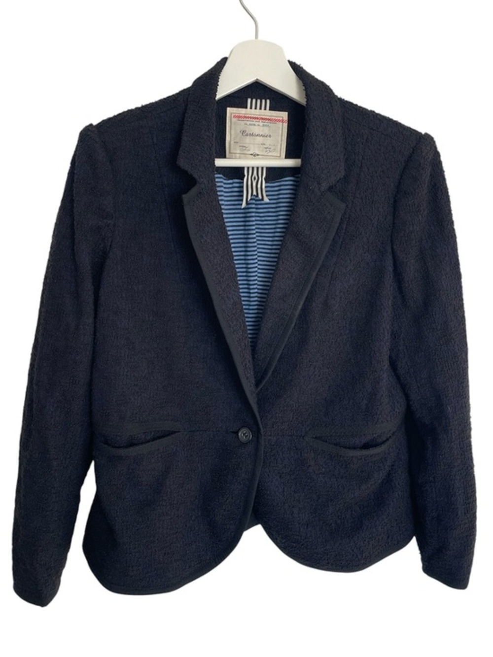 Cartonnier Anthropologie Navy Blue Blazer